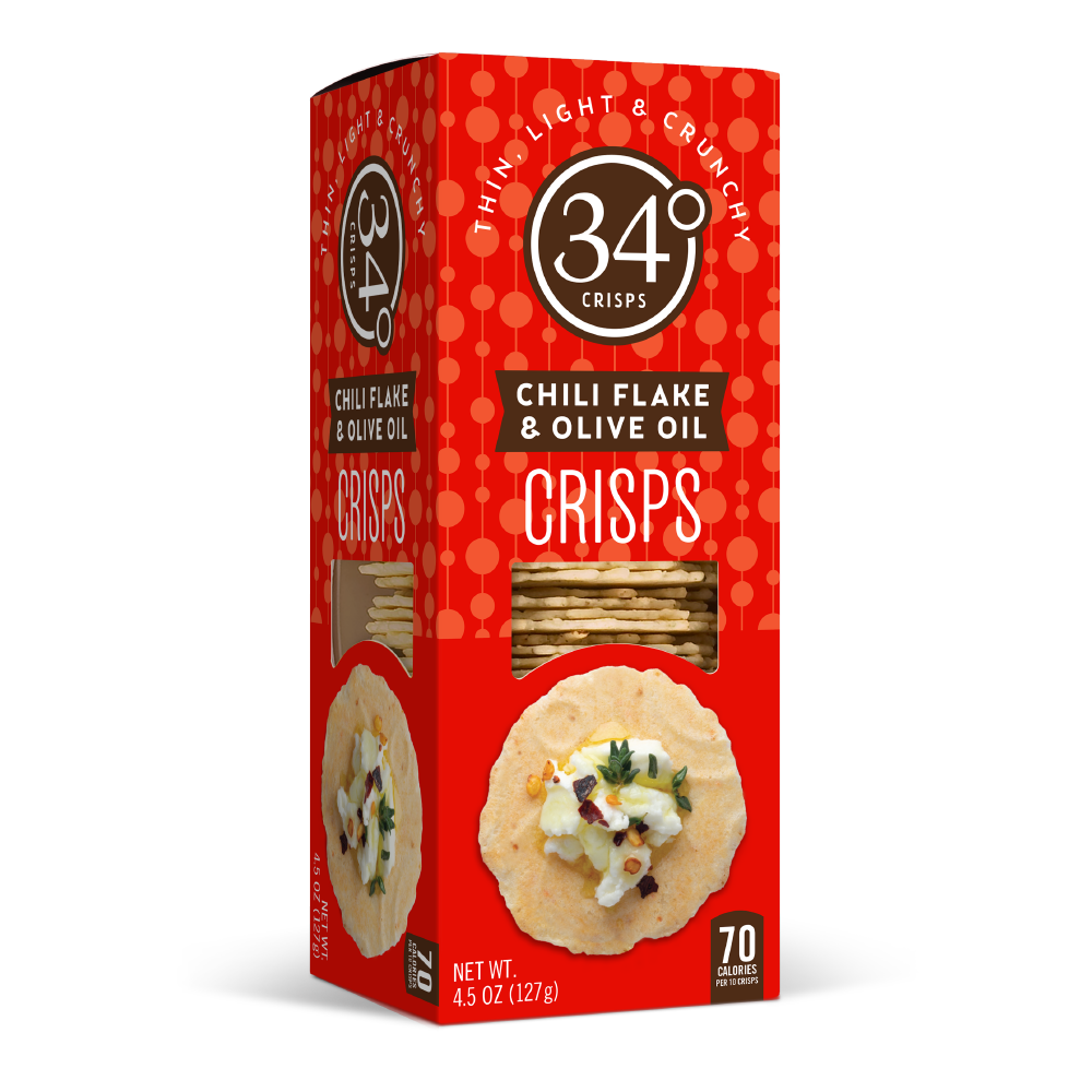 Chili Flake & Olive Oil Crisps- Entertaining Cracker- 12CT