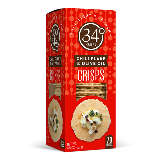 Chili Flake & Olive Oil Crisps- Entertaining Cracker- 12CT